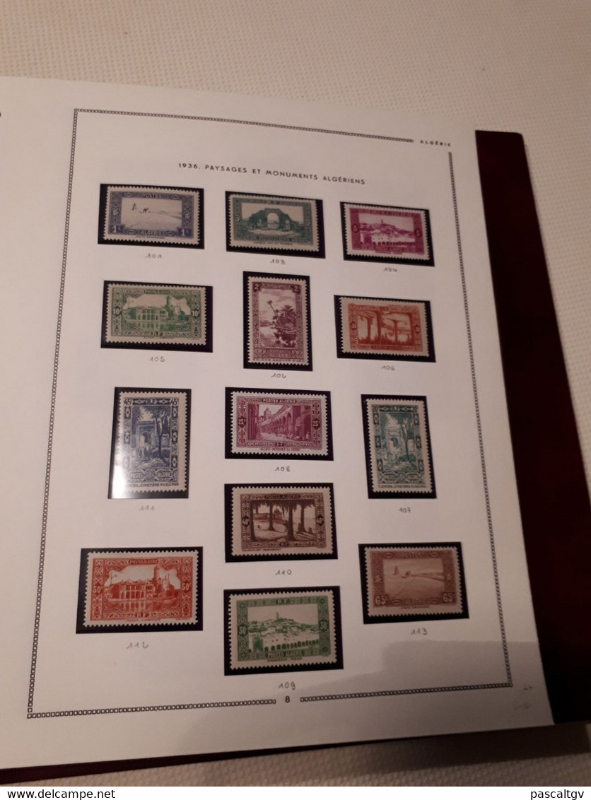 ALGERIE. Collection COMPLETE entre Origine 1924 et 1982. (930 Timbres) ** ; qqs * (Cote 2540 euro)