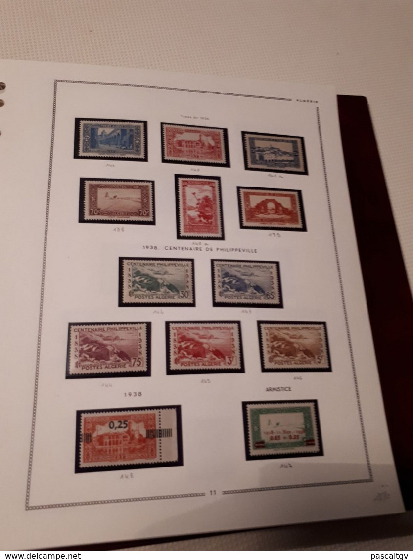 ALGERIE. Collection COMPLETE entre Origine 1924 et 1982. (930 Timbres) ** ; qqs * (Cote 2540 euro)