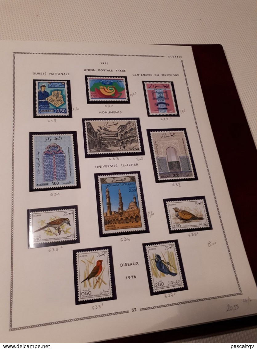 ALGERIE. Collection COMPLETE entre Origine 1924 et 1982. (930 Timbres) ** ; qqs * (Cote 2540 euro)