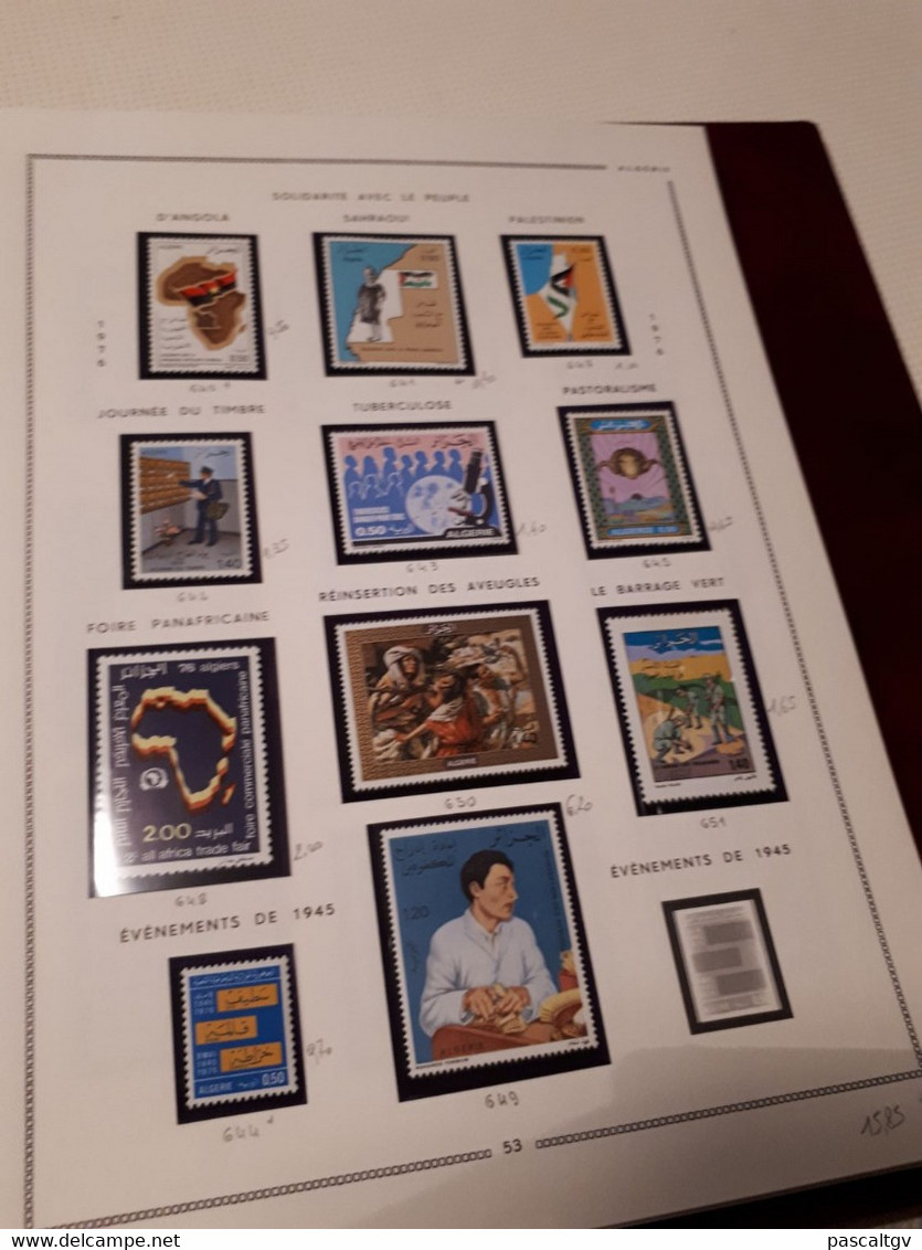 ALGERIE. Collection COMPLETE entre Origine 1924 et 1982. (930 Timbres) ** ; qqs * (Cote 2540 euro)