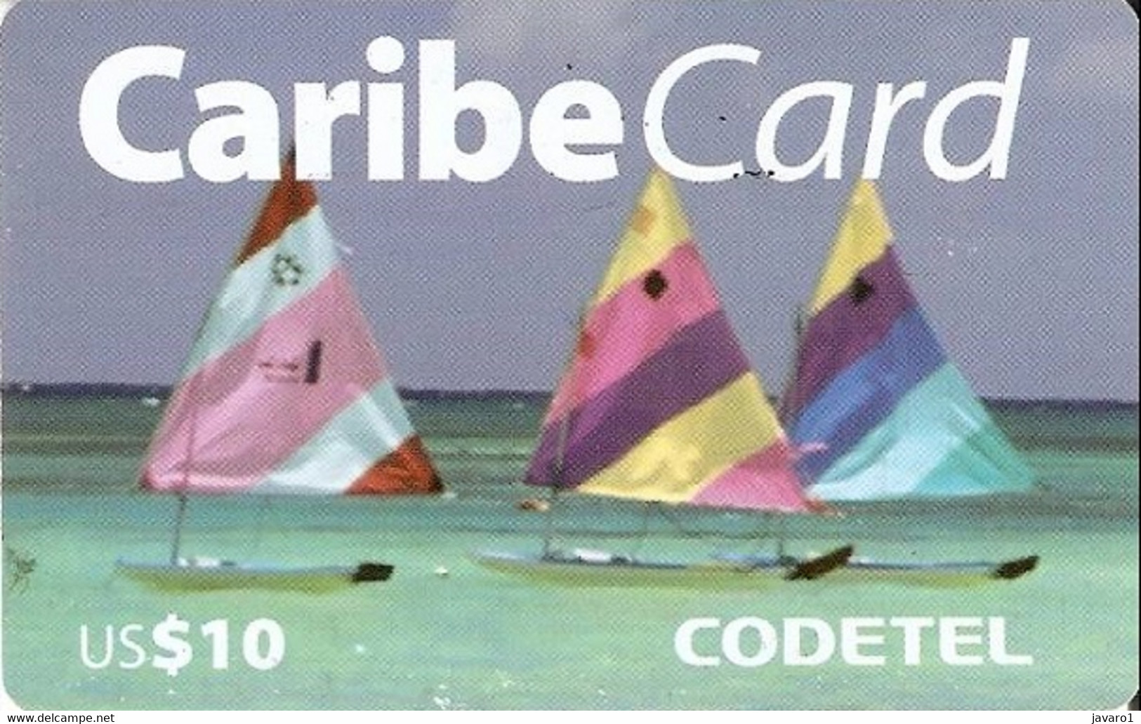 CODETEL-ITC : STD10 U$10 CaribeCard (rd$164) Sailing Boats USED Exp: 60 DAYS - Dominik. Republik