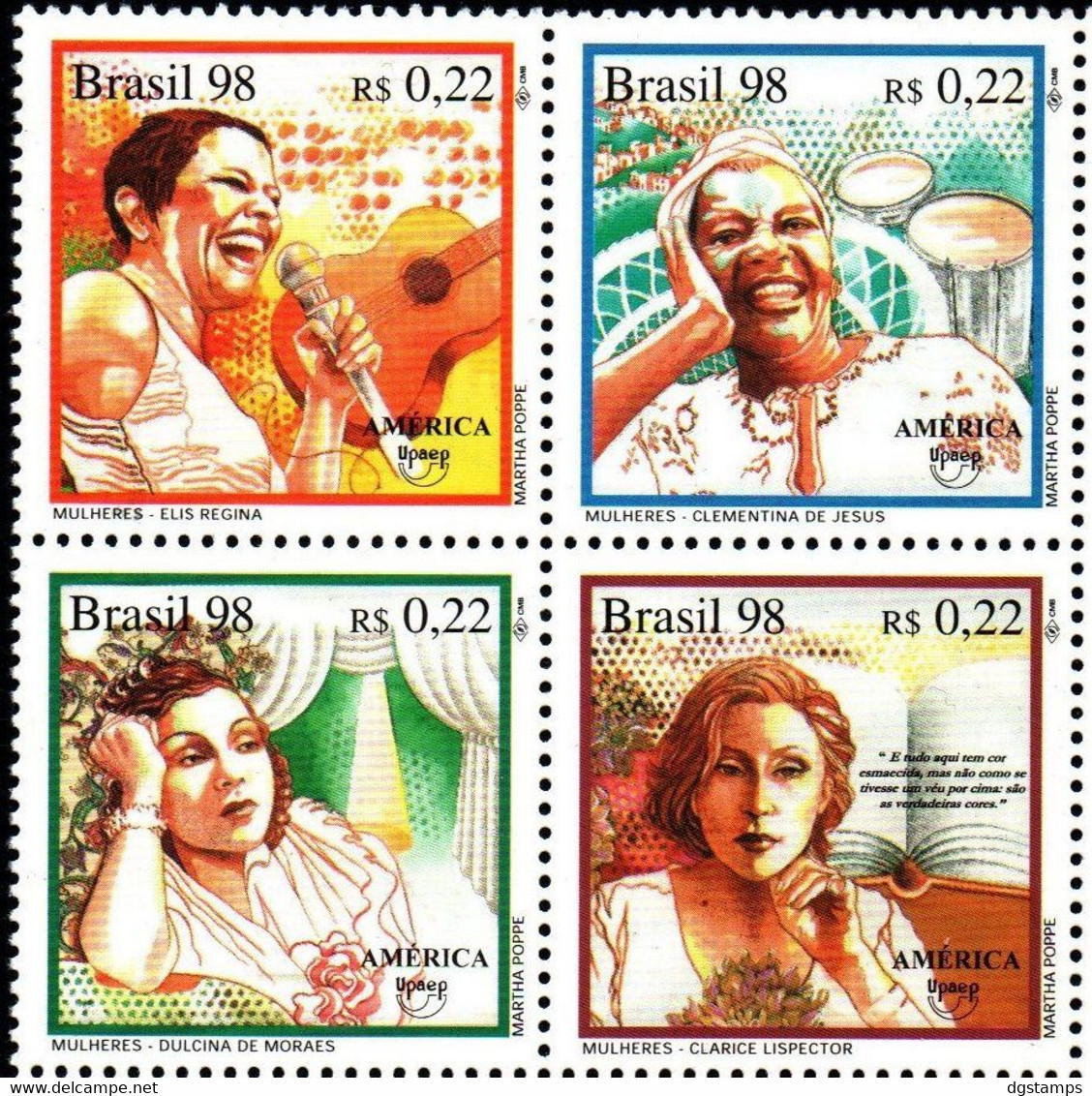 Brasil - Brazil 1998 YT 2379-82 ** Upaep: Famous Women. Upaep: Mujeres Célebres. - Ongebruikt