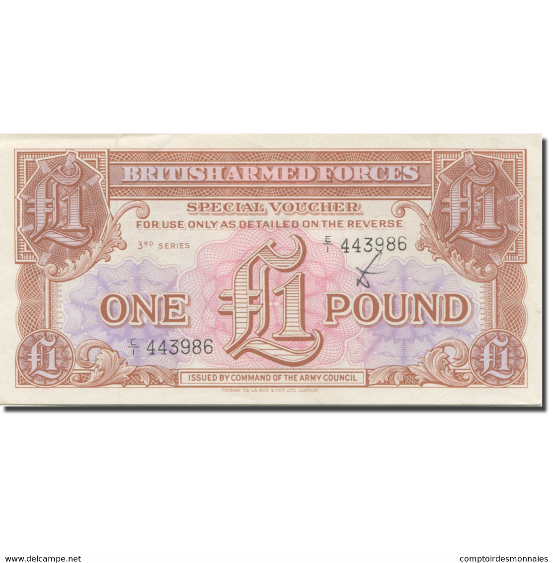 Billet, Grande-Bretagne, 1 Pound, Undated (1956), KM:M29, SPL - British Armed Forces & Special Vouchers