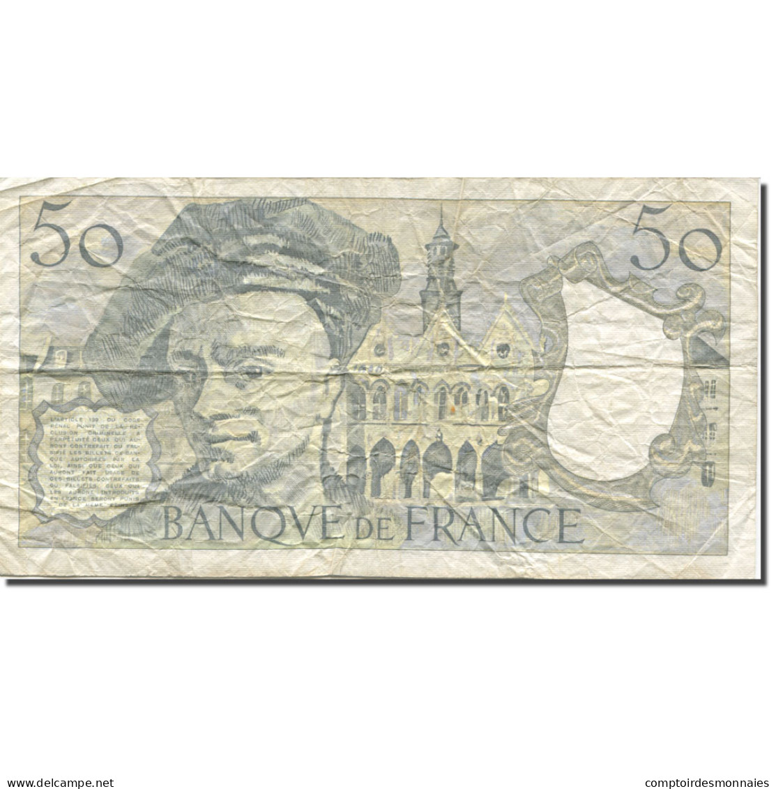 France, 50 Francs, Quentin De La Tour, 1988, TTB, Fayette:67.14, KM:152d - 50 F 1976-1992 ''Quentin De La Tour''