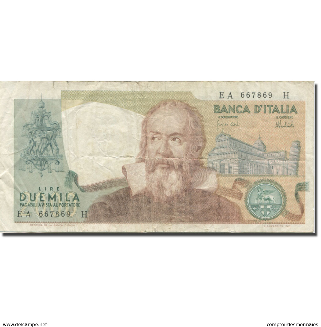 Billet, Italie, 2000 Lire, 1973, 1973-10-08, KM:103a, TTB - 2000 Lire