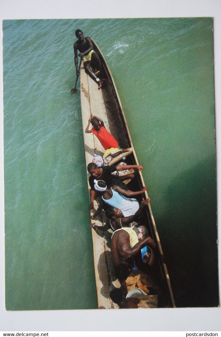 AFRICA GUINÉ BISSAU GUINE  GUINEA-BISSAU   - Children In A Bomb Shelter - Old Postcard - Guinea-Bissau