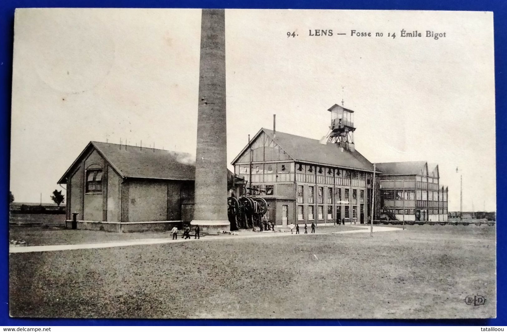 Carte Postale Ancienne - LENS - Fosse N°14  Emile Bigot - Mijnen