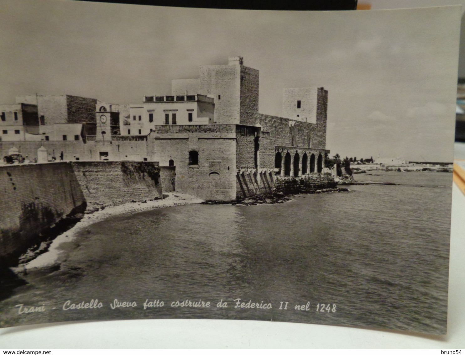 Cartolina  Trani Provincia Di Barletta-Andria-Trani Castello Svevo Costruito Da Federico II 1959 - Trani