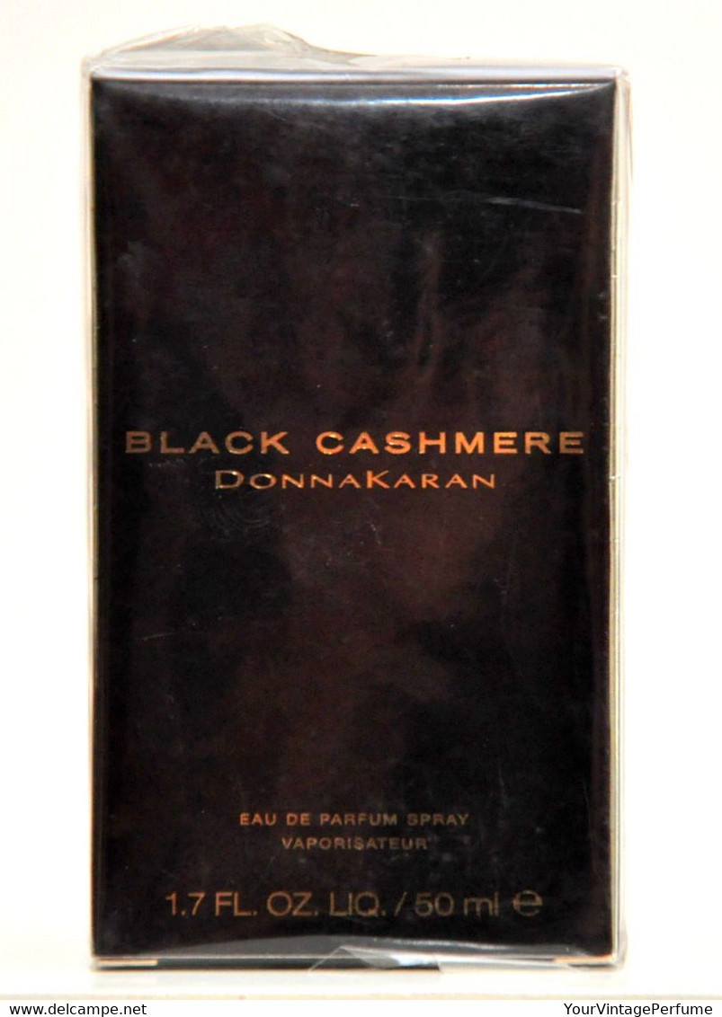 Donna Karan Black Cashmere Eau De Parfum Edp Spray 50ml Fl. Oz. 1.7 Perfume Woman Rare Vintage Old 2002 - Femme