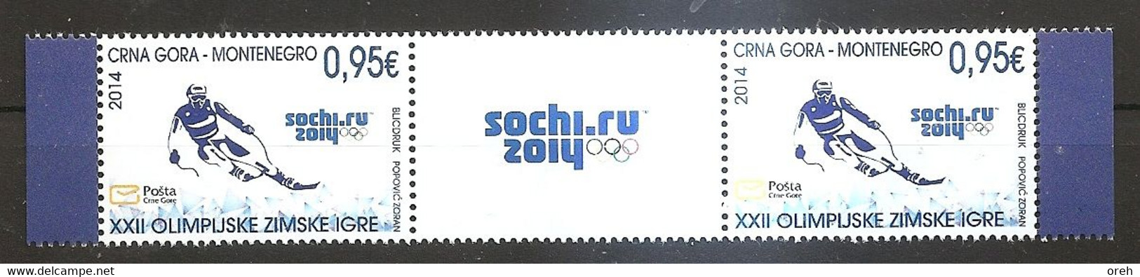 MONTENEGRO 2014,SOCHI,OLYMPIC GAMES 2014,,MNH - Winter 2014: Sochi