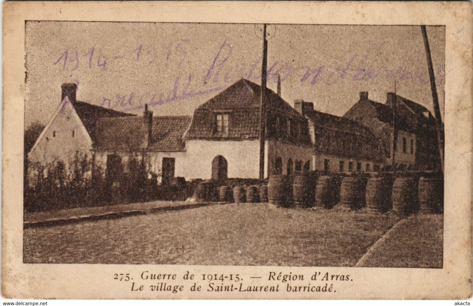CPA Région D'ARRAS - Le Village De St-LAURENT Barricadé (138721) - Saint Laurent Blangy