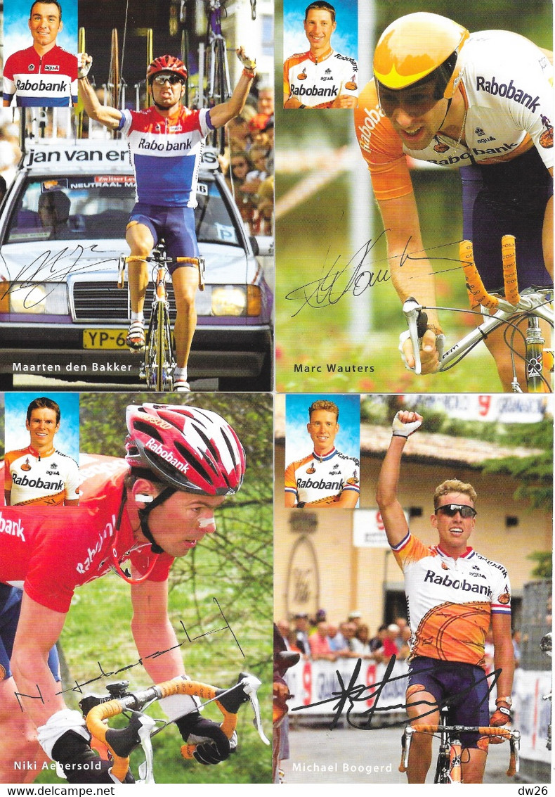Fiche Sports: Cyclisme, Equipe professionnelle Rabobank (Nederland, Pays Bas) Année 2000 - 24 fiches avec Publicité