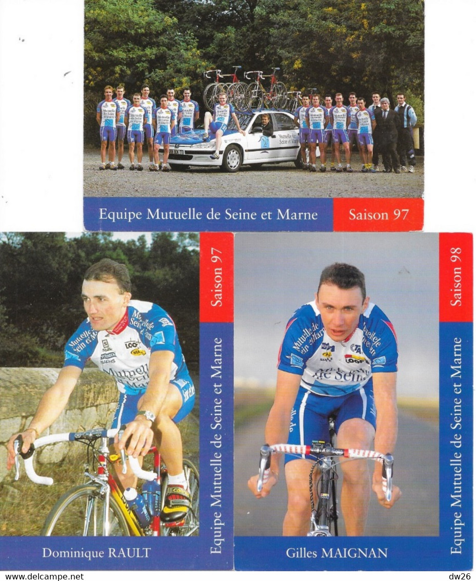 Fiche Sports: Cyclisme, Equipe Cycliste Mutuelle De Seine Et Marne, Saison 97 - 16 Fiches Avec Publicité - Deportes