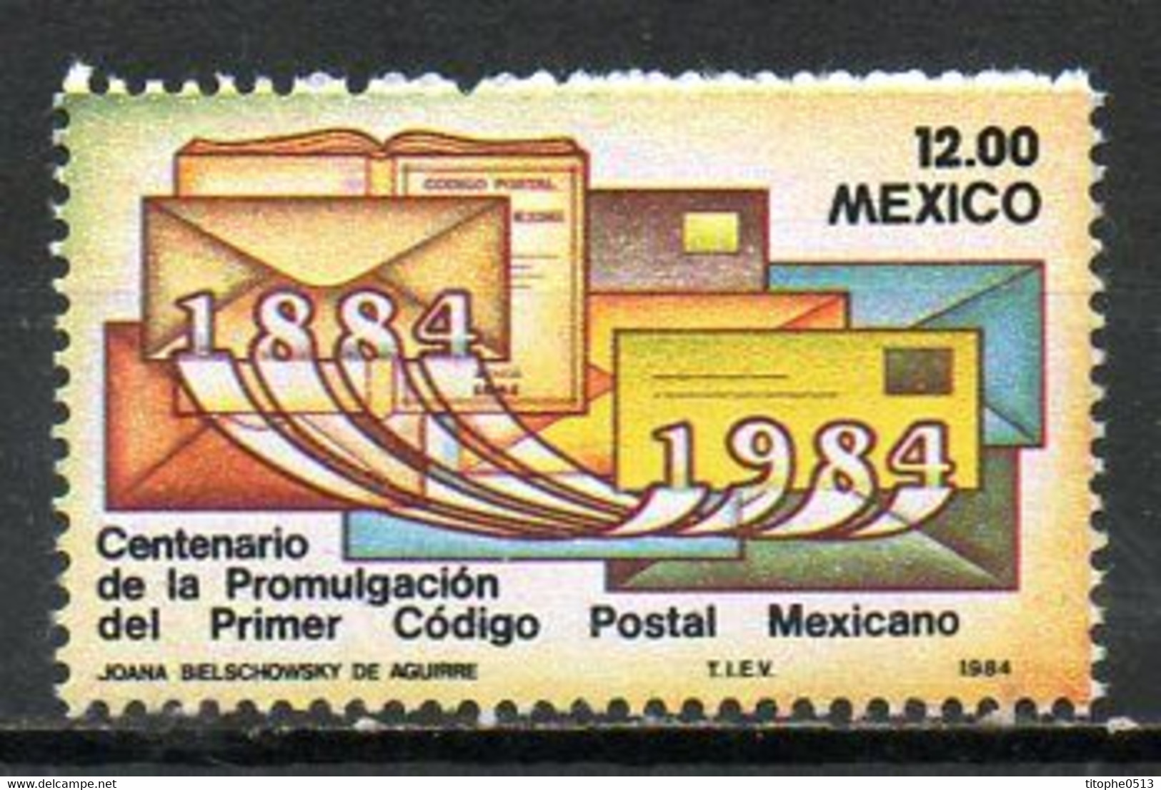 MEXIQUE. N°1039 De 1984. Code Postal. - Postleitzahl