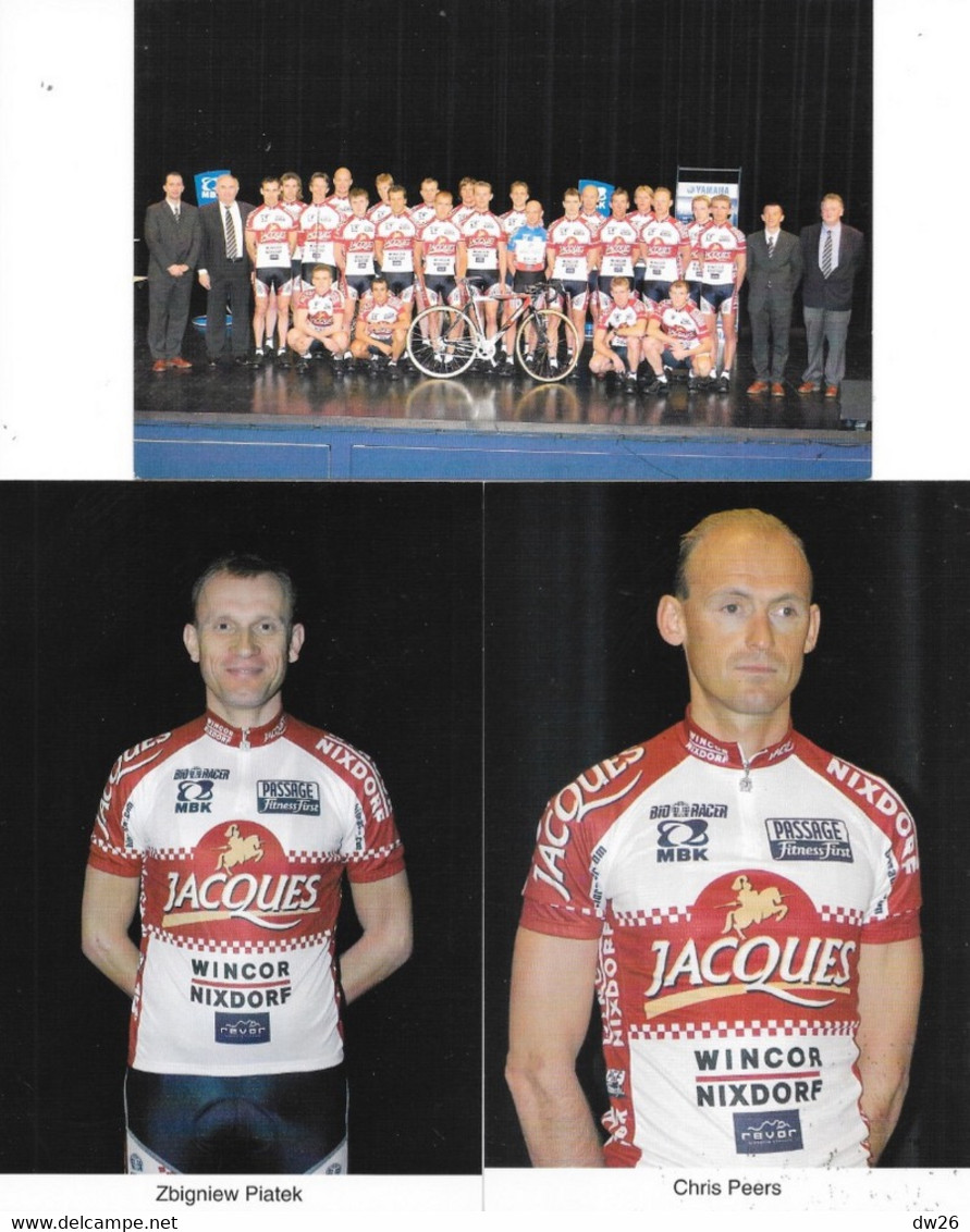 Fiche Sports: Cyclisme, Equipe Professionnelle Chocolade Jacques-Wincor (Belgique) Année 2002 - 24 Fiches Avec Publicité - Deportes
