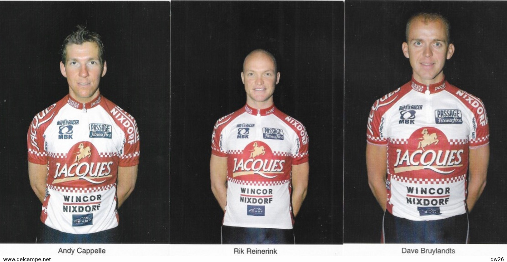 Fiche Sports: Cyclisme, Equipe professionnelle Chocolade Jacques-Wincor (Belgique) Année 2002 - 24 fiches avec Publicité