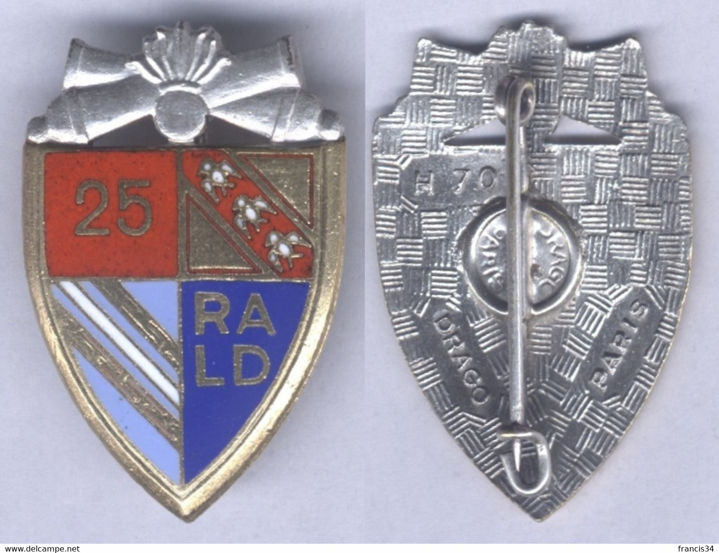 Insigne Du 25e Régiment D'Artillerie Lourde Divisionnaire - Esercito