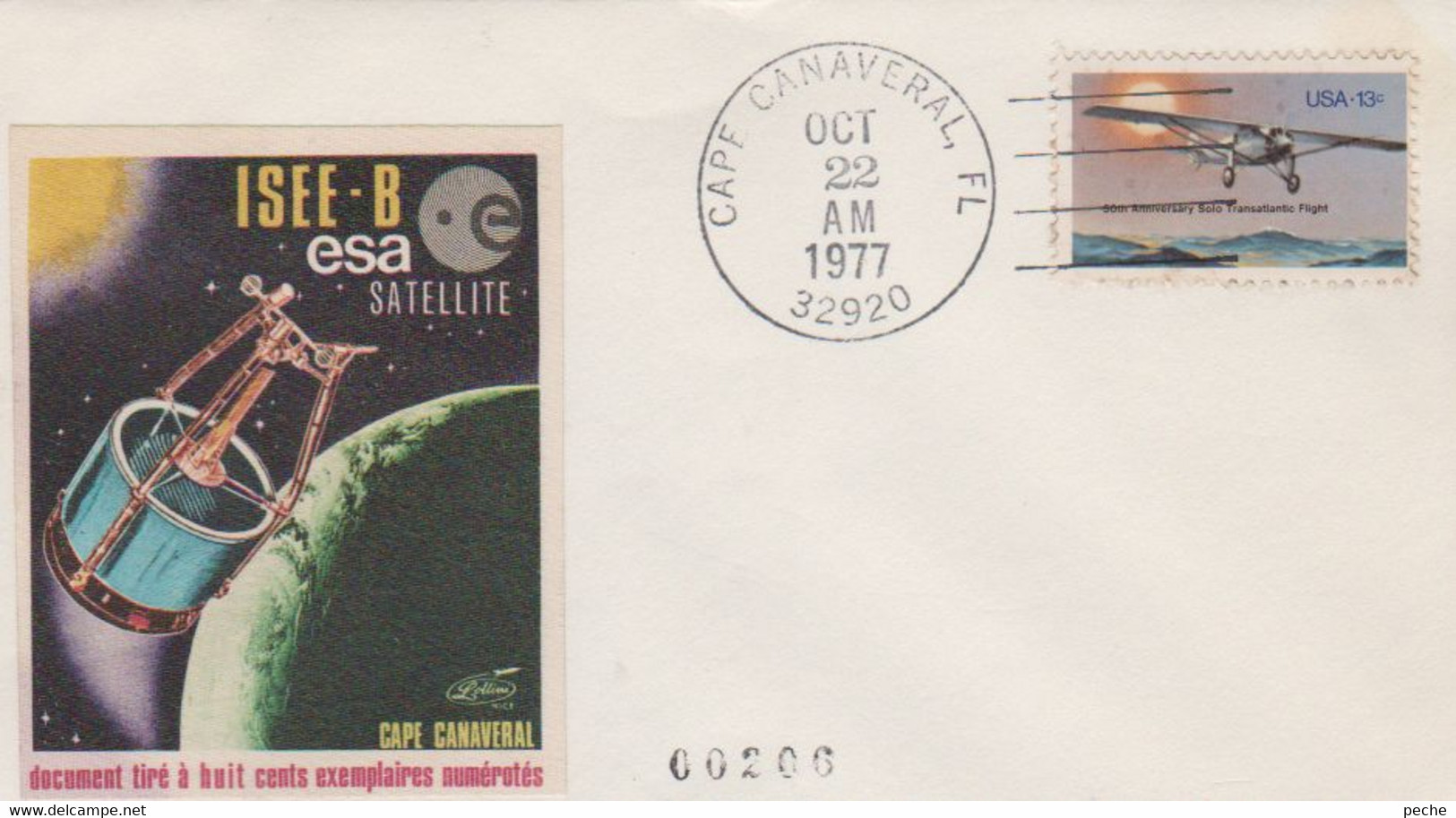N°1181 N -lettre (cover) -ISEE - B -Esa Satellite- - United States