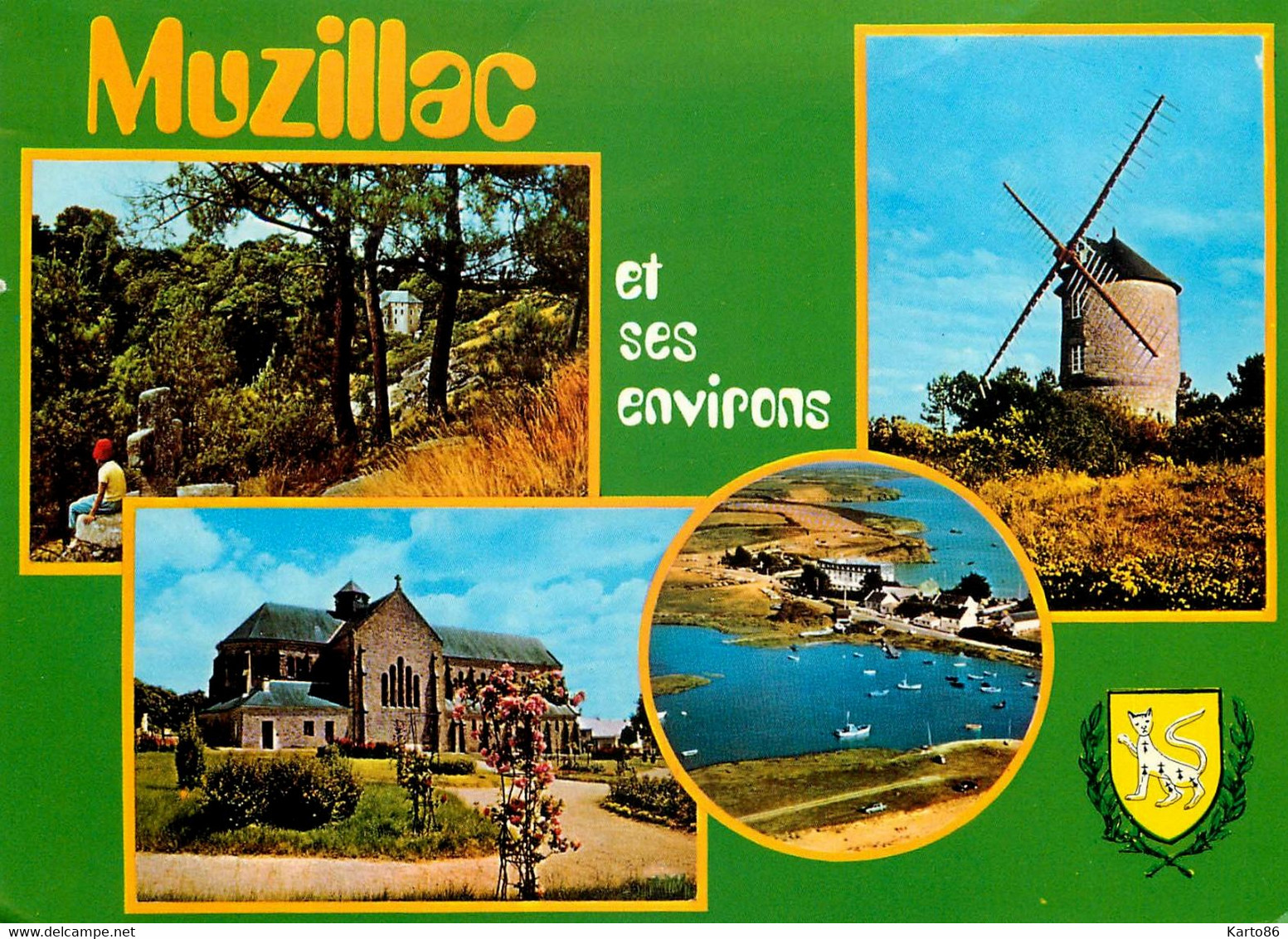 Muzillac * Souvenir Du Village * 4 Vues * Moulin à Vent Molen - Muzillac