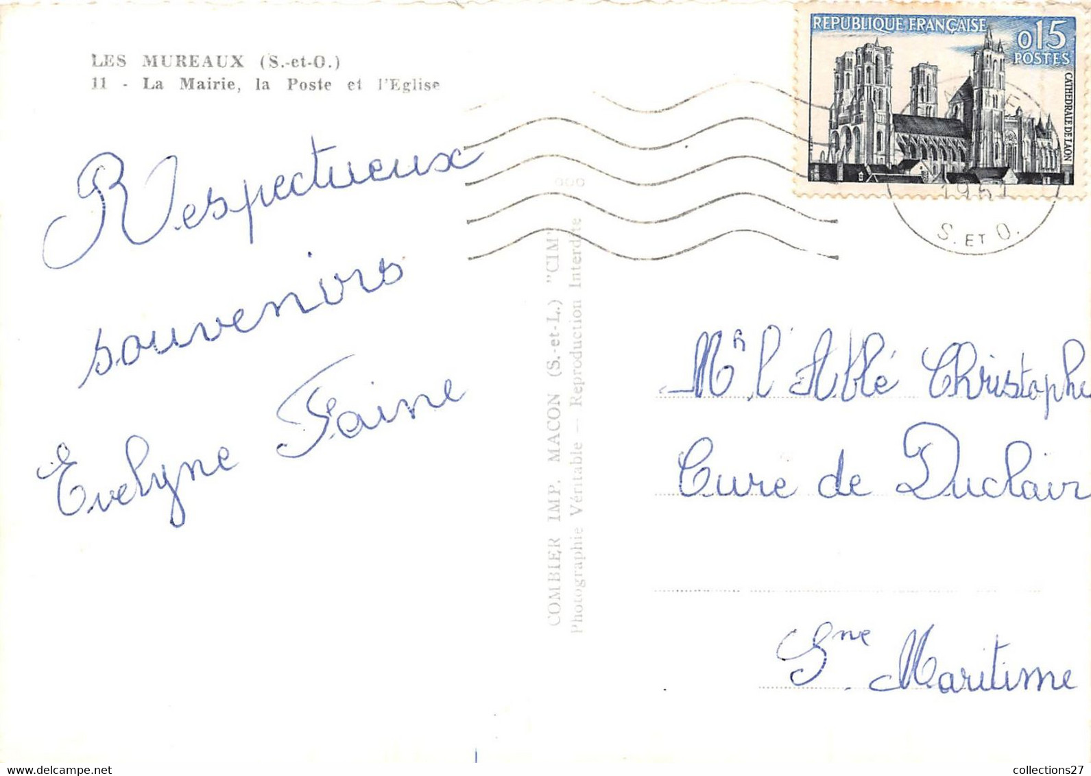 78-LES-MUREAUX- LA MAIRIE , LA POSTE, ET L'EGLISE - Les Mureaux