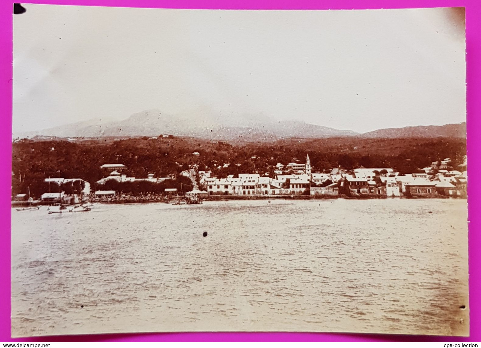 Photo Originale Basse Terre Campagne Duguay Trouin Guadeloupe Les Saintes Vue Du Mouillage Rare - Basse Terre