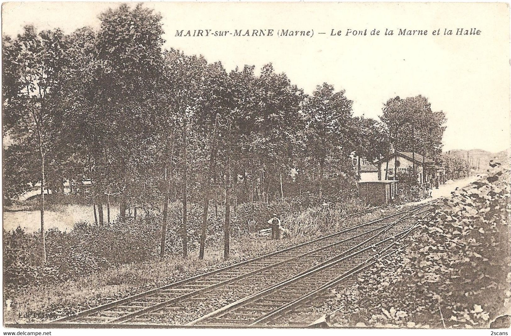 Dépt 51 - MAIRY-SUR-MARNE - Le Pont De La Marne Et La Halte - (Person, édit.) - Halte Du Train - Altri & Non Classificati