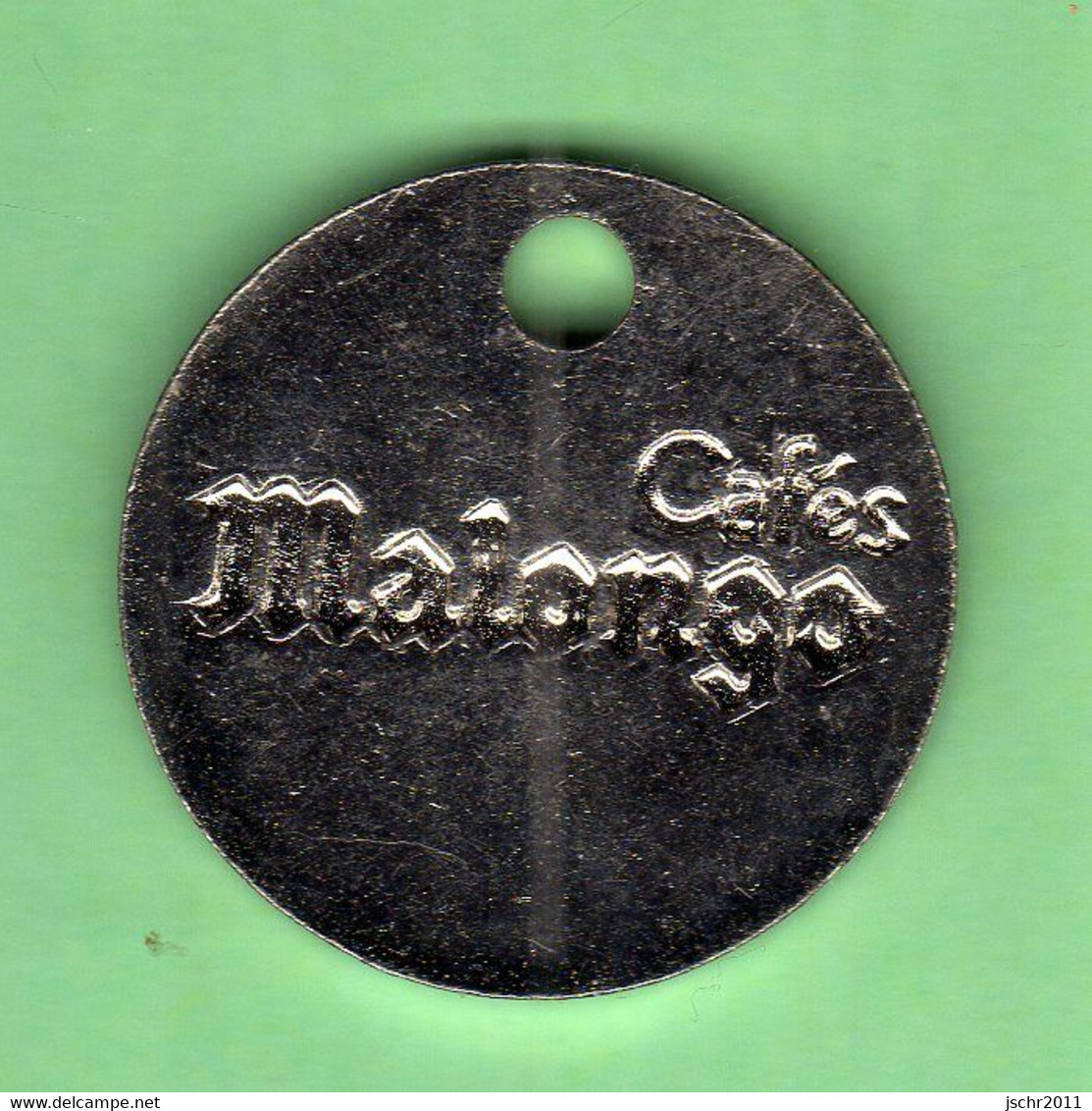 1 Jeton De Caddie *** CAFES MALONGO *** (0140) - Trolley Token/Shopping Trolley Chip