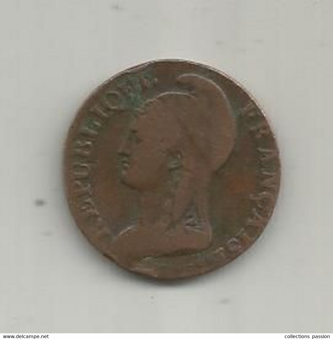 Monnaie , 5 , Cinq Centimes L'an 4 A,  2 Scans, Diamètre 23 Mm - Autres & Non Classés