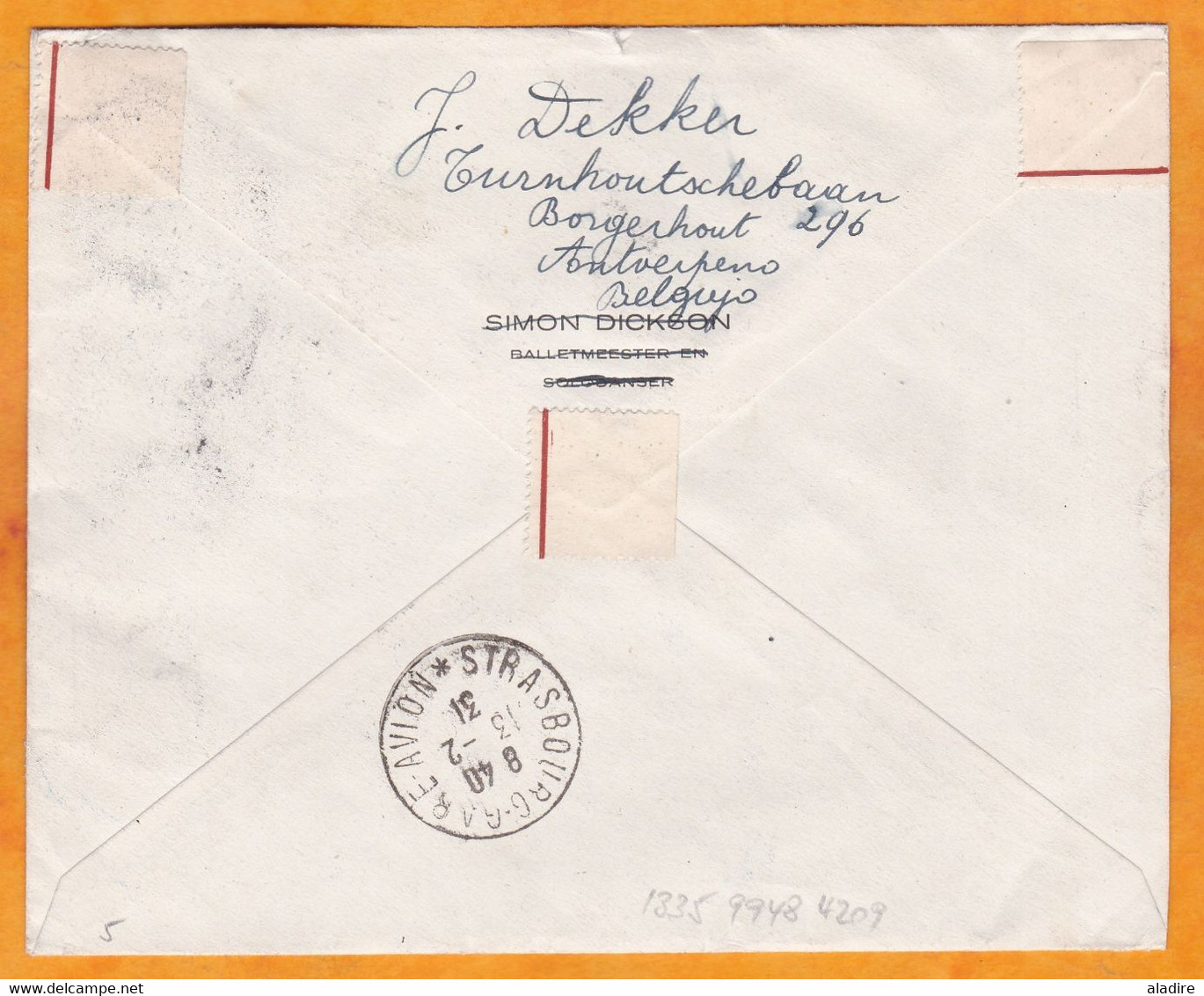 1931 - Enveloppe Recommandée PAR AVION De Borgerhout, Belgique Vers Vienne Wien VIA STRASBOURG, France - Covers & Documents