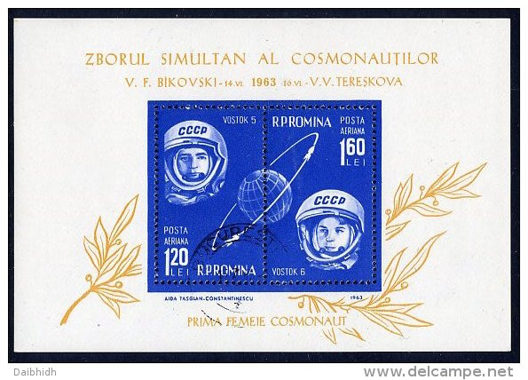 ROMANIA 1963 Vostok 5 And 6 Group Flights  Block MNH / **.  Michel Block 54 - Blocchi & Foglietti