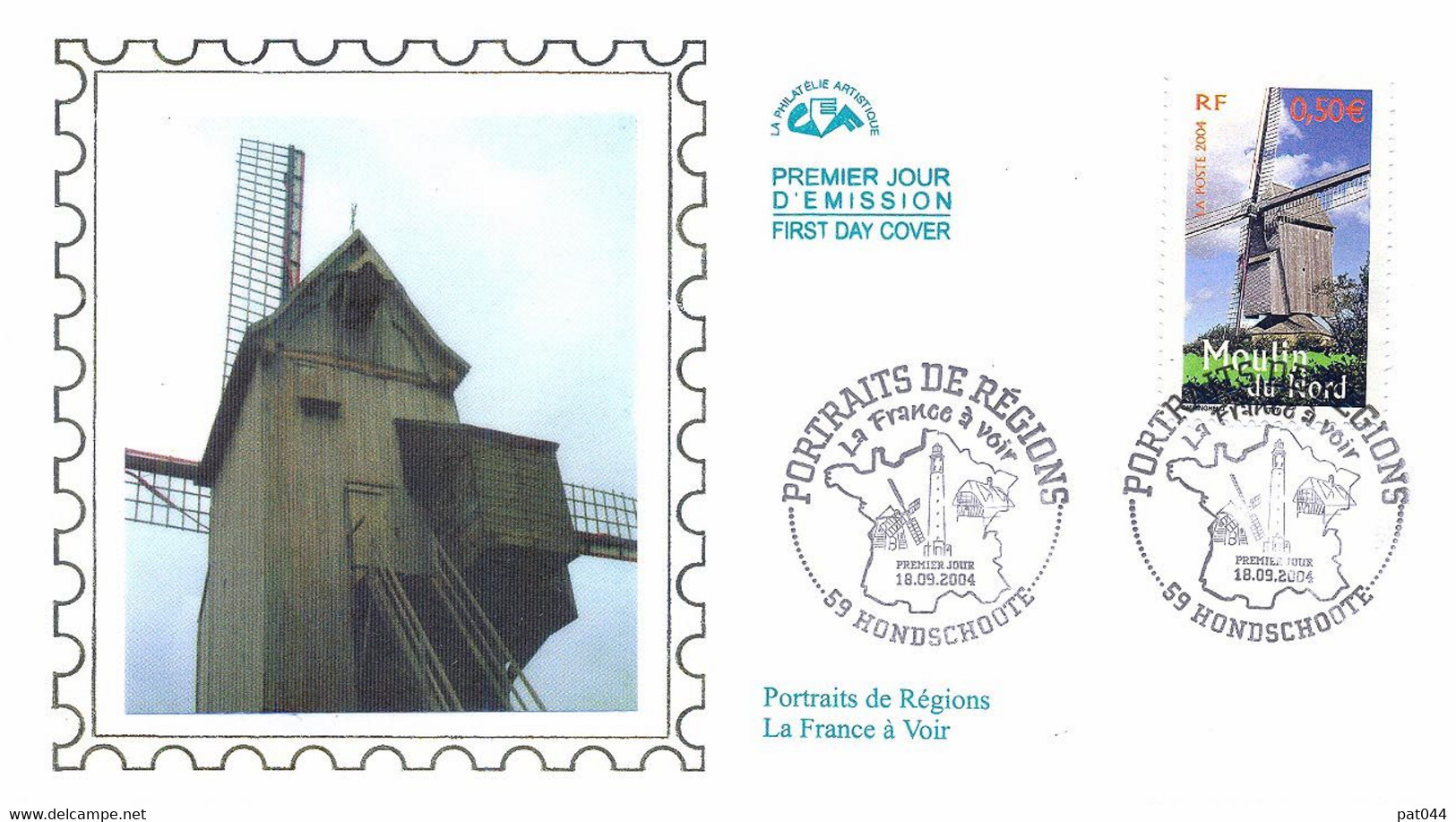 Enveloppe 1er Jour Moulin Du Nord, 2004 (YT 3706) - 2000-2009