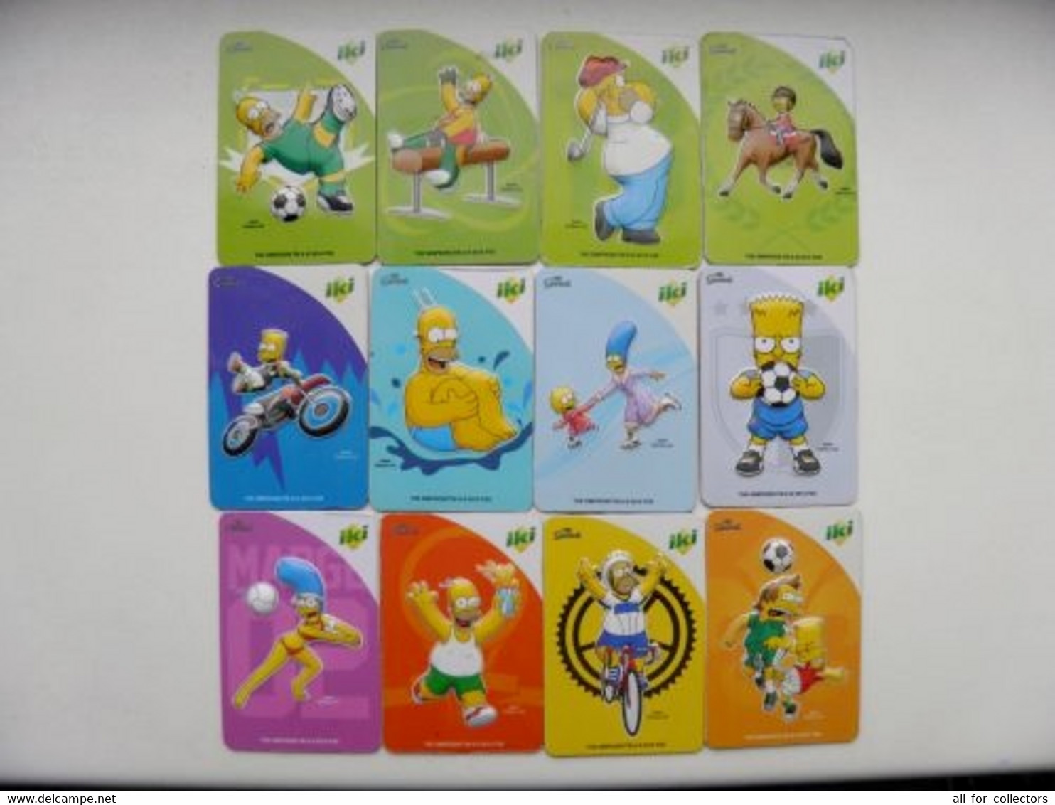 12 Different Magnets From Lithuania IKI Supermarket "The Simpsons" Sport Animation 4x6cm - Sport