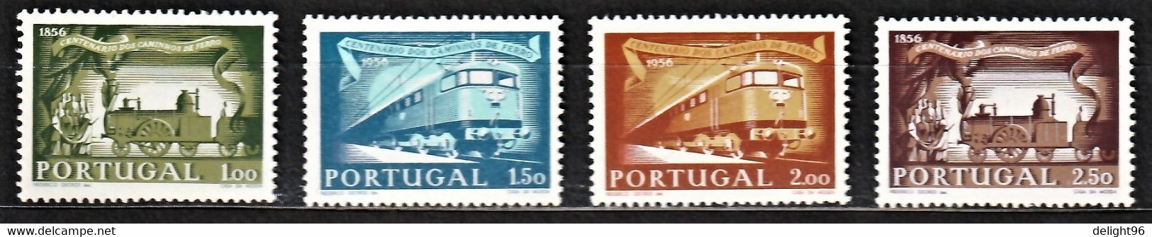 1956 Portugal Railway Centenary Set (** / MNH / UMM) - Trains