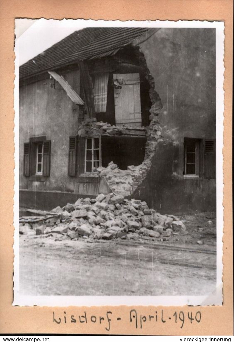 ! Foto, Photo, Lisdorf 04 / 1940, Saarlouis, Saarland, Sarre, Sitzkrieg, Westwall, 2. Weltkrieg, Format 11,7 X 8,6 Cm - Weltkrieg 1939-45