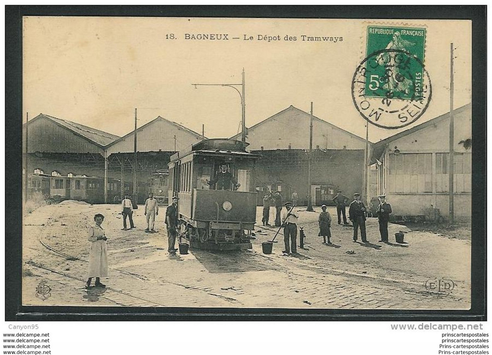 CPA 92 Bagneux Les Depot Des Tramways - Bagneux