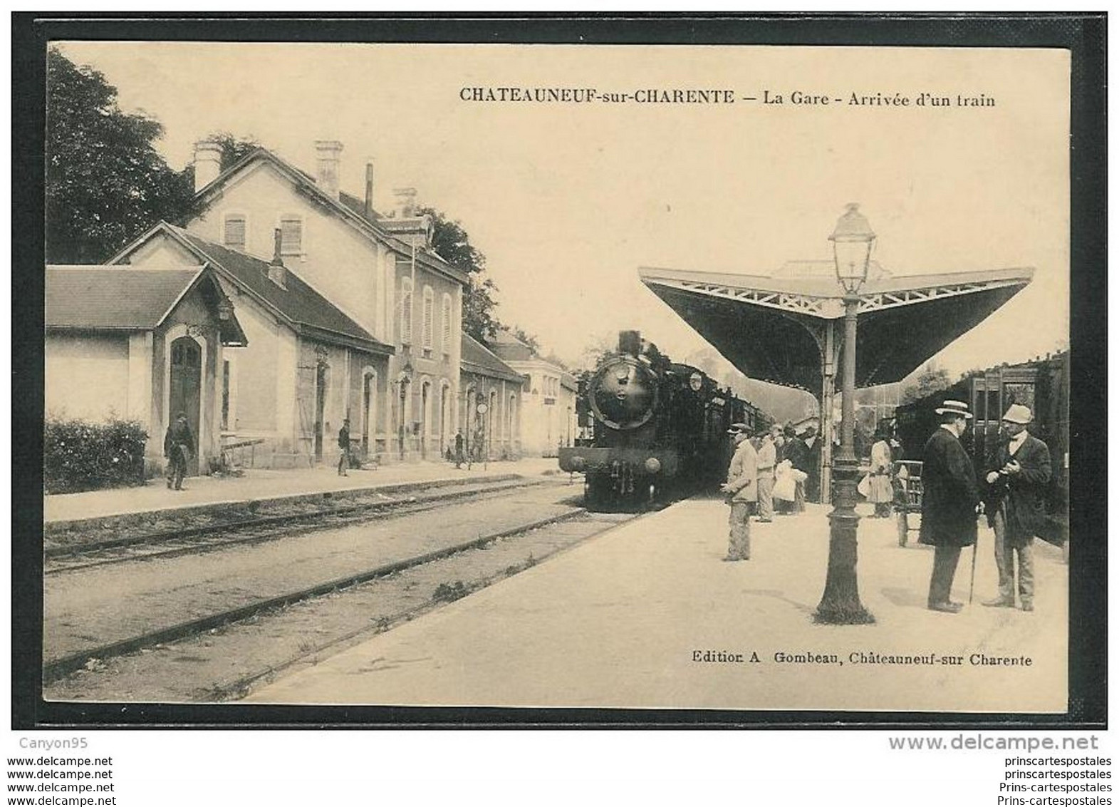 CPA 16 Chateauneuf Sur Charente La Gare Et Le Train - Chateauneuf Sur Charente