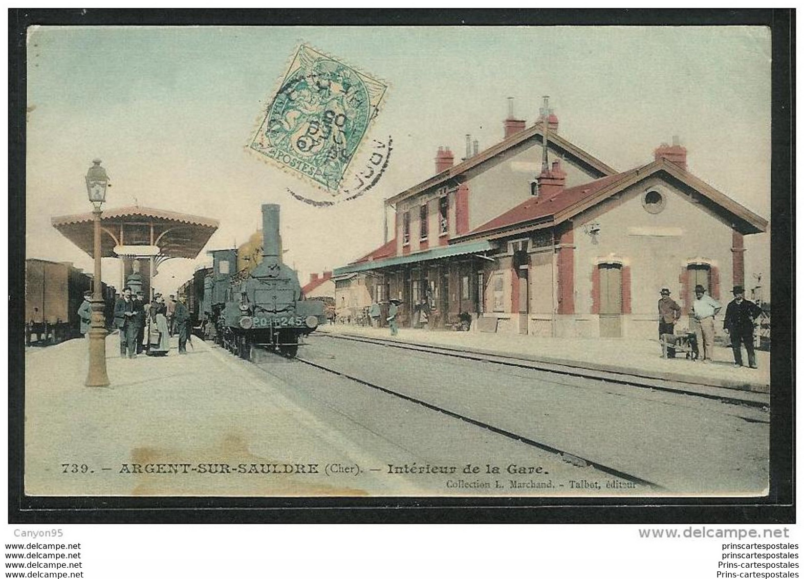 CPA 18 Argent Sur Sauldre La Gare Et Le Train - Argent-sur-Sauldre