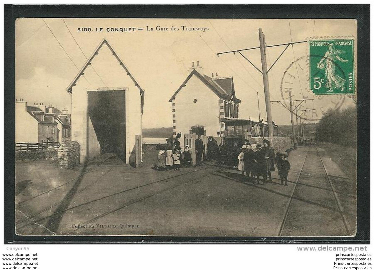 CPA 29 Le Conquet La Gare Et Le Tramway Ligne De Brest Le Conquet - Le Conquet