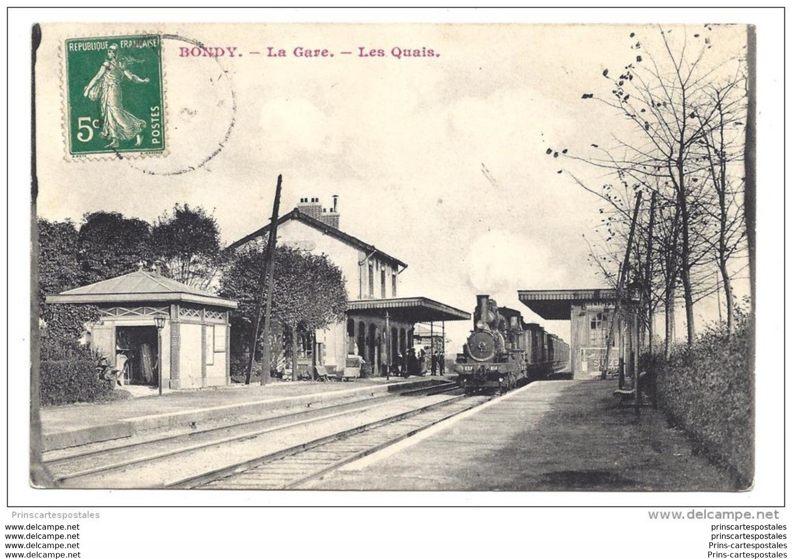 CPA 93 Bondy La Gare Et Le Train - Bondy