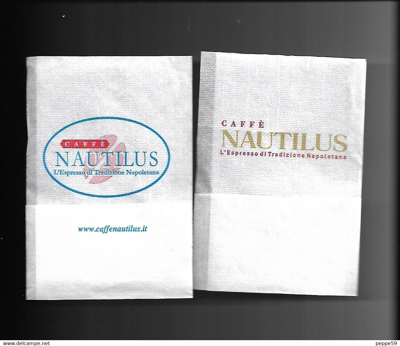 2 Tovagliolini Da Caffè - Saffè Nautilus - Company Logo Napkins