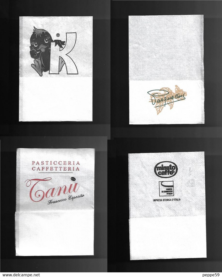 Tovagliolino Da Caffè - Lotto 4 Pezzi N. 15 - Company Logo Napkins