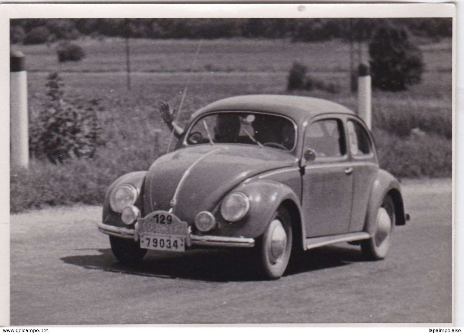 Photographie Rallye Liège-Rome-Liège 1951 Volkswagen Coccinelle Pilote Van Marcke De Lummen	Rendus  2561 Bis - Auto's