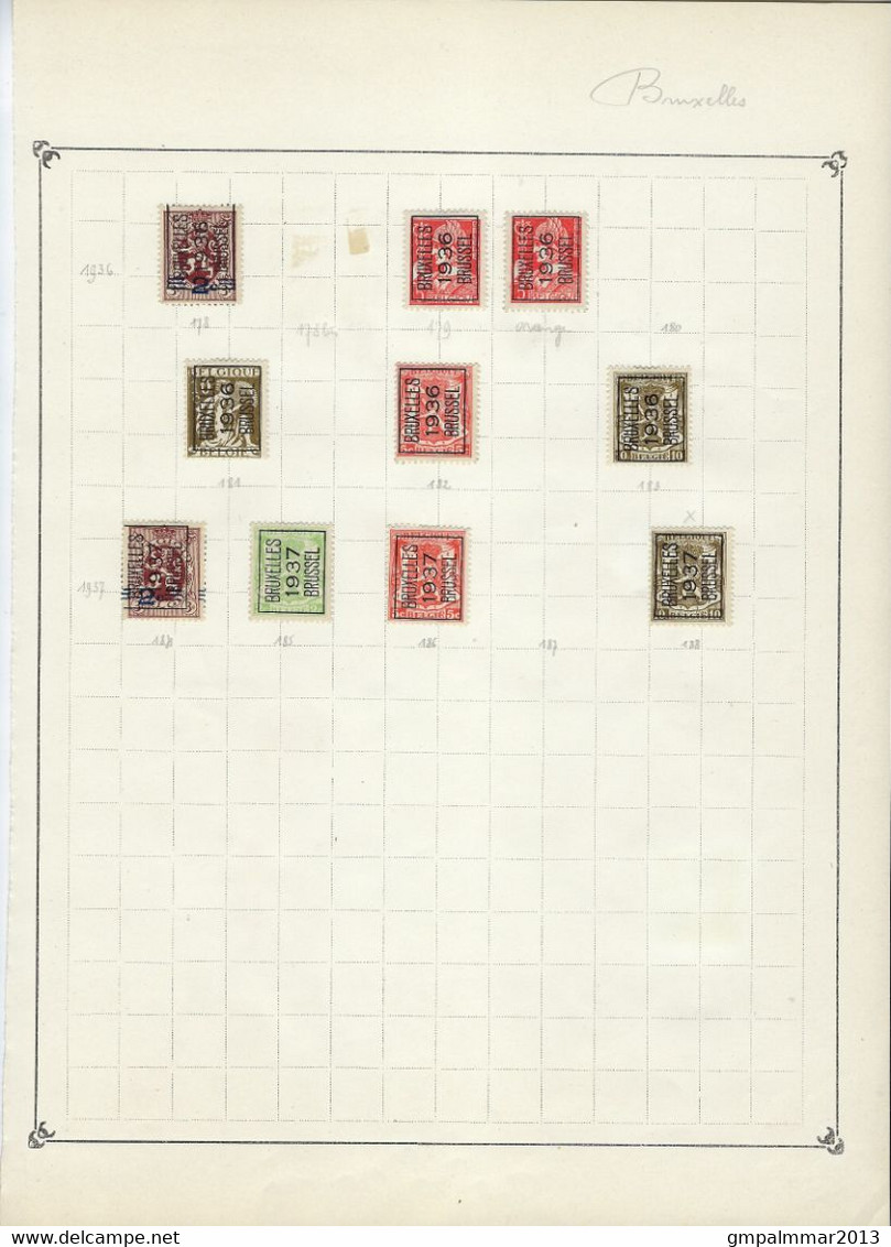 Lot TYPO Voorafgestempeld BRUXELLES Met RIJKSWAPEN , ALBERT I  , HOUYOUX En PELLENS ; Staat Zie 8 Scans ! LOT 313 - Andere & Zonder Classificatie