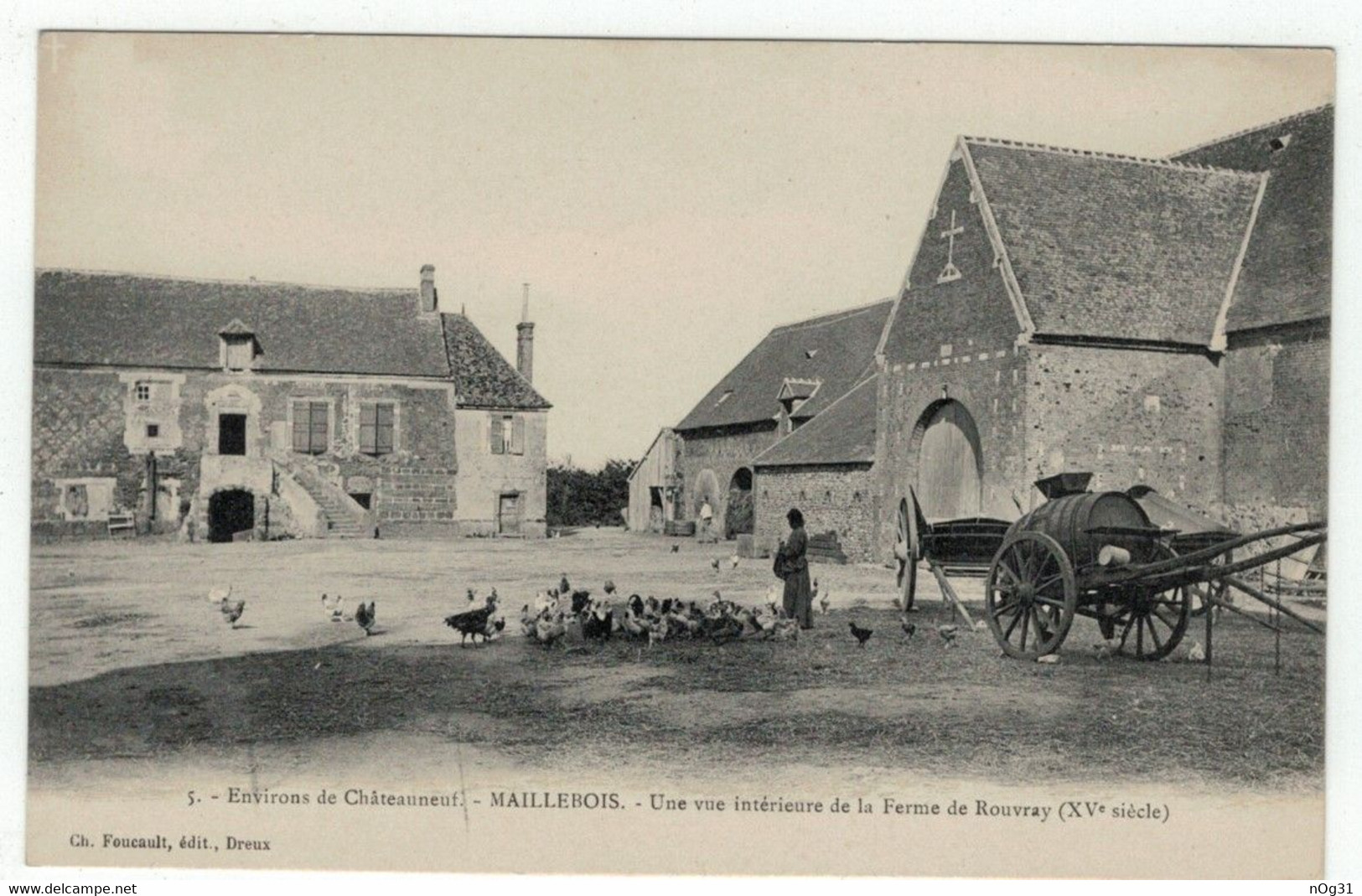 28 - Environs De Châteauneuf - MAILLEBOIS - Une Vue Intérieure De La Ferme De Rouvray. - Châteauneuf