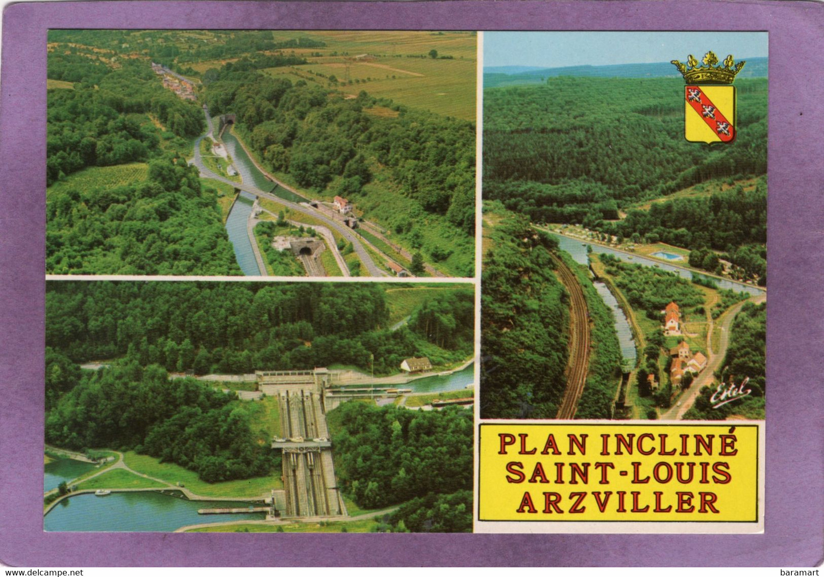 57 SAINT LOUIS ARZVILLER CANAL DE LA MARNE AU RHIN Le Plan Incliné Transversal Multivues  Blason - Arzviller