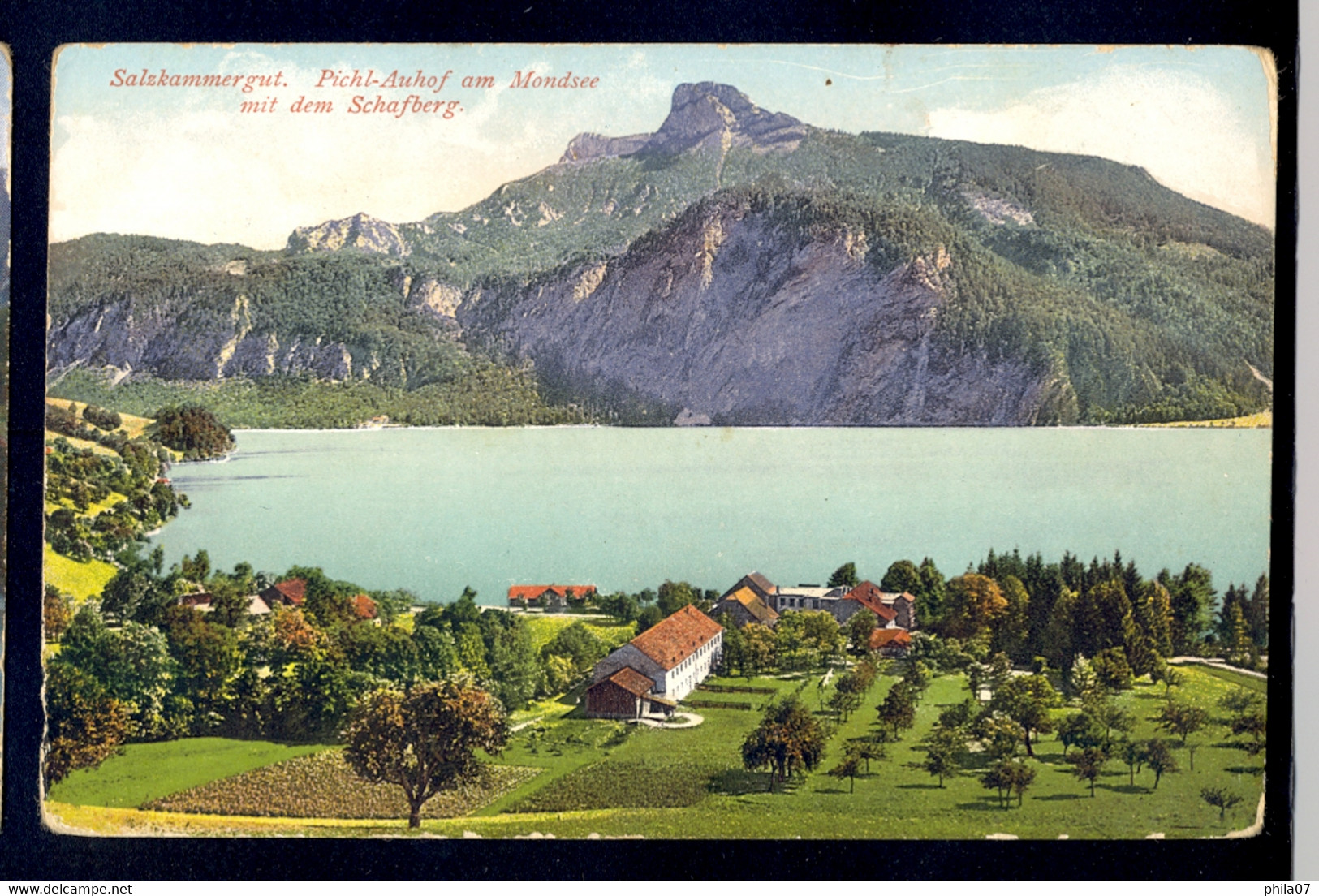 AUSTRIA - Salzkammergut Pichl-Auhof Am Mondsee Mit Dem Schafberg / Photochremiekarte No. 196 / Postcard Not Circulated - Mondsee