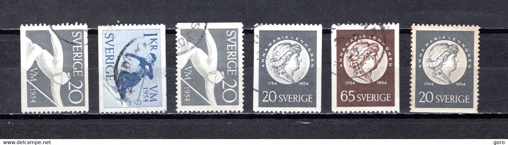 Suecia   1954  .-   Y&T  Nº   385/386-385a-387/388-387a - Autres & Non Classés