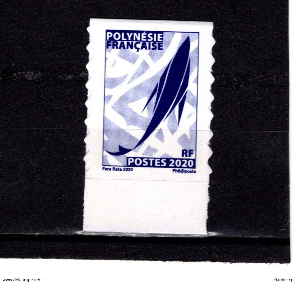 POLYNESIE  TVP BLEU  ** Timbre  Issu Du Carnet Autocollant Régime Intérieur MARARA Daté 21.09.20 - Unused Stamps