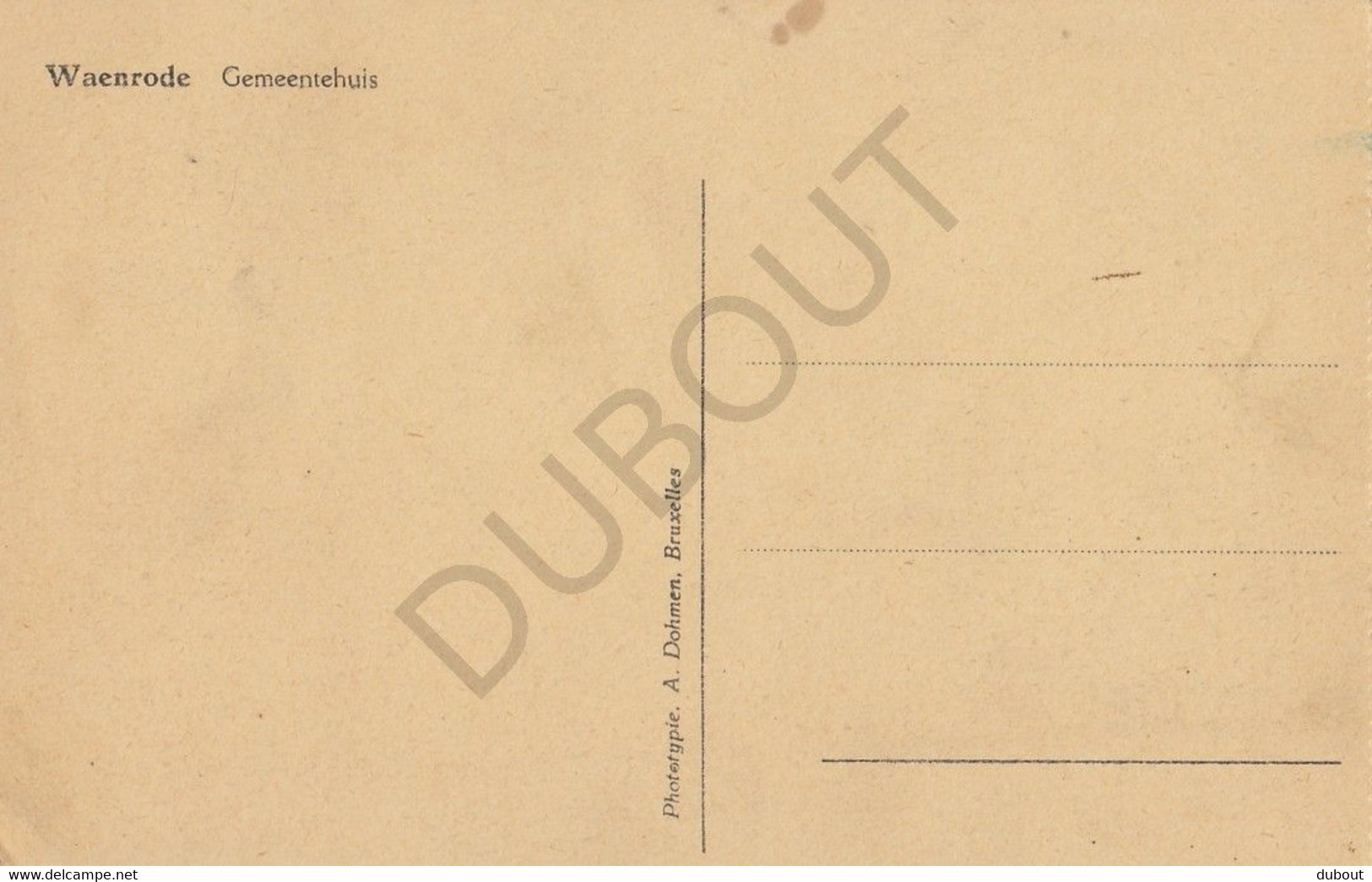 Postkaart-Carte Postale -WAANRODE - Gemeentehuis (C346) - Kortenaken