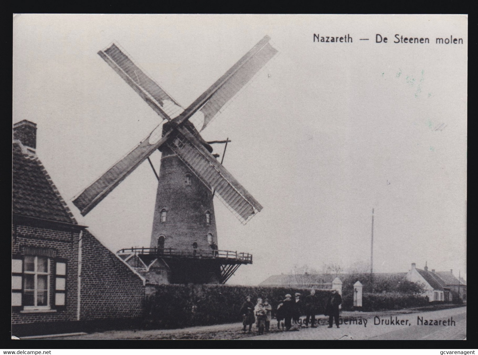 NAZARETH  FOTO GEMAAKT IN 1990 VAN OUDE POSTKAART   DE STEENE MOLEN  15 X 11 CM - Nazareth